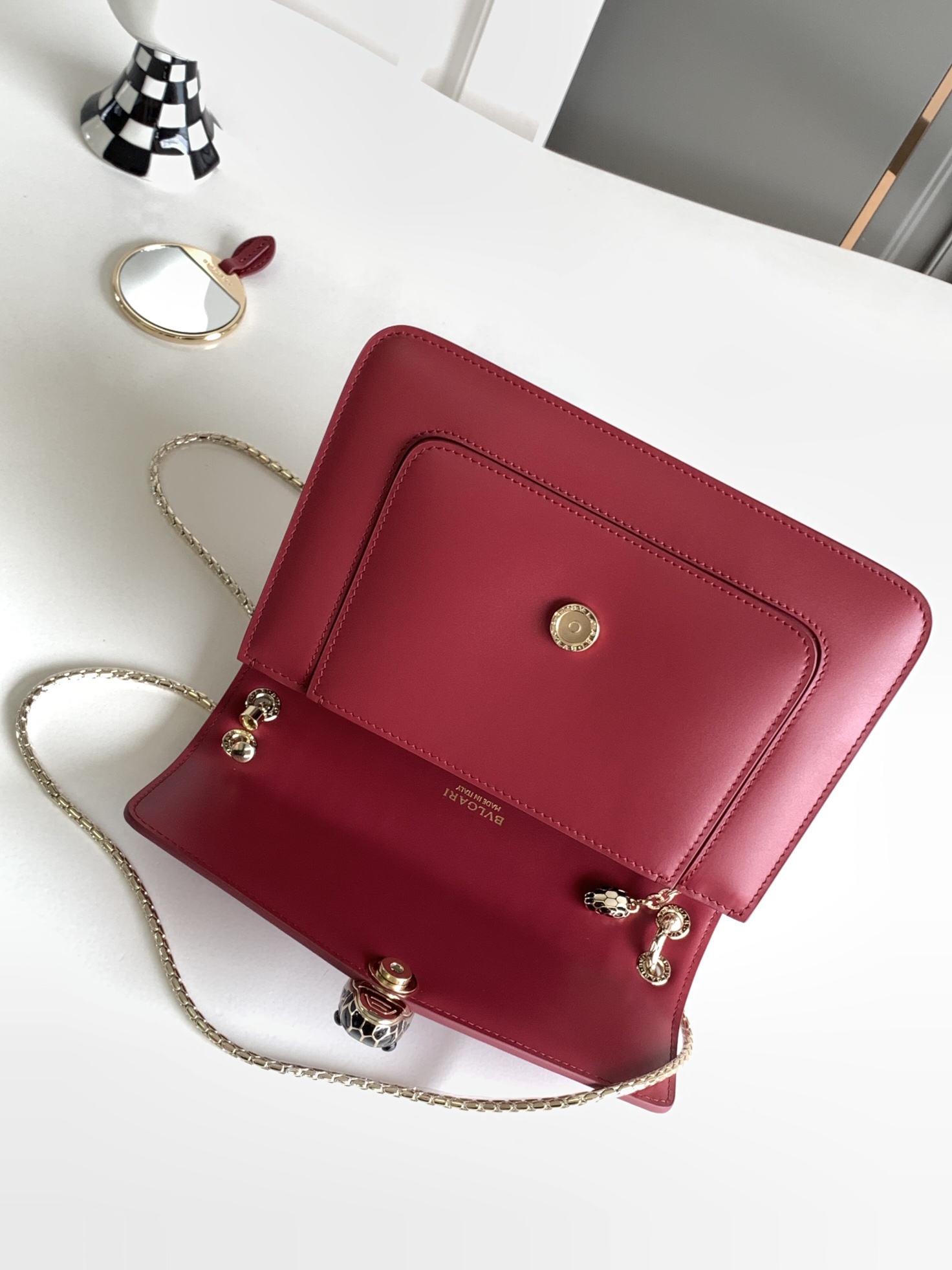 Bvlgari Serpenti Forever Medium Crossbody Bag Red